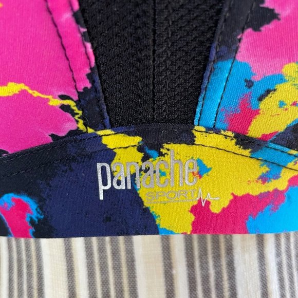 New Panache High Impact Wired Padded Sports Bra Mesh Colorful Size 40GG - Picture 4 of 11